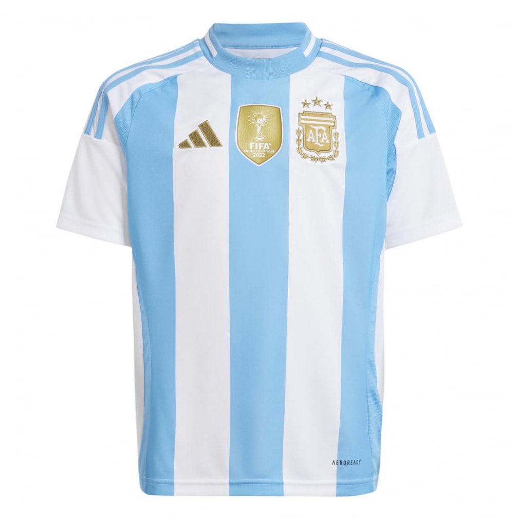 アディダス ジュニア サッカー ライセンスシャツ アルゼンチン代表 2024 ホームユニフォーム キッズ IP8387 : ホワイト×サックスブルー  adidas