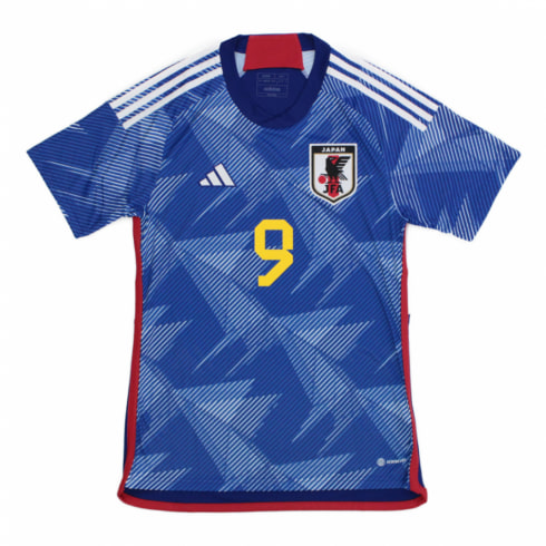 アディダス サッカー日本代表 2022 ホーム レプリカ ユニフォーム 9番 三笘薫 メンズ サッカー/フットサル ライセンスシャツ : ブルー  adidas