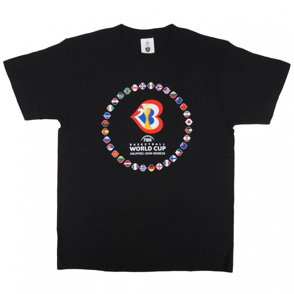 バスケットボール 半袖Tシャツ メンズ レディス FIBAバスケットボールワールドカップ2023 Tシャツ(ALL FLAG)｜公式通販  アルペングループ オンラインストア