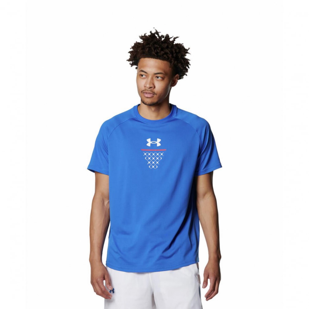 アンダーアーマー メンズ レディス バスケットボール 半袖Tシャツ UAテック ロゴ ショートスリーブTシャツ 1384722 UNDER ARMOUR