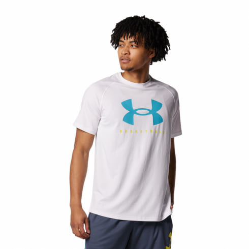 アンダーアーマー メンズ レディス バスケットボール 半袖Tシャツ UA Tech Big Logo SS 1378325 UNDER ARMOUR