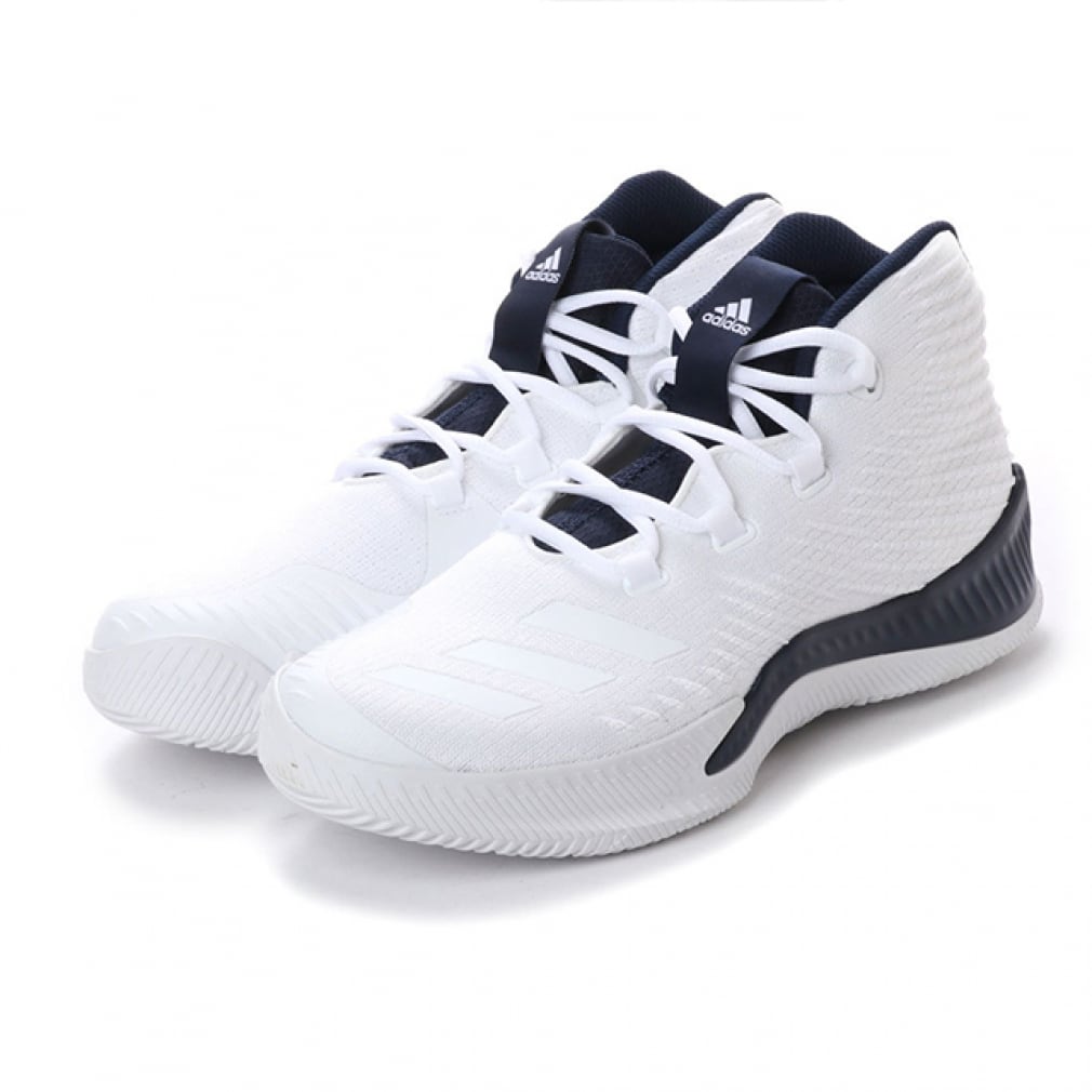 アディダス SPGDRIVE CQ0825 バスケットボール シューズ : ホワイト×ネイビー バッシュ 白 adidas