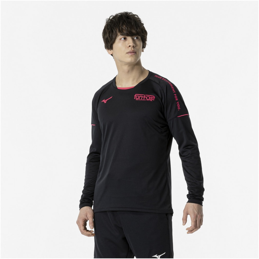 ミズノ メンズ レディス バレーボール 長袖Tシャツ FUNTASTプラクティスシャツ(長袖) V2MAA522 MIZUNO