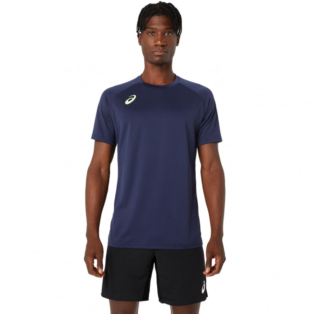 アシックス メンズ レディス バレーボール 半袖Tシャツ ドライプリント半袖シャツ(ハンドサイン) SS TOP 2053A162 asics