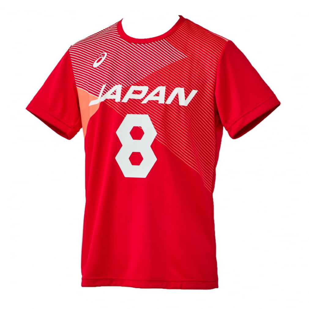 アシックス メンズ バレーボール 半袖 VB男子日本代表応援Tシャツ