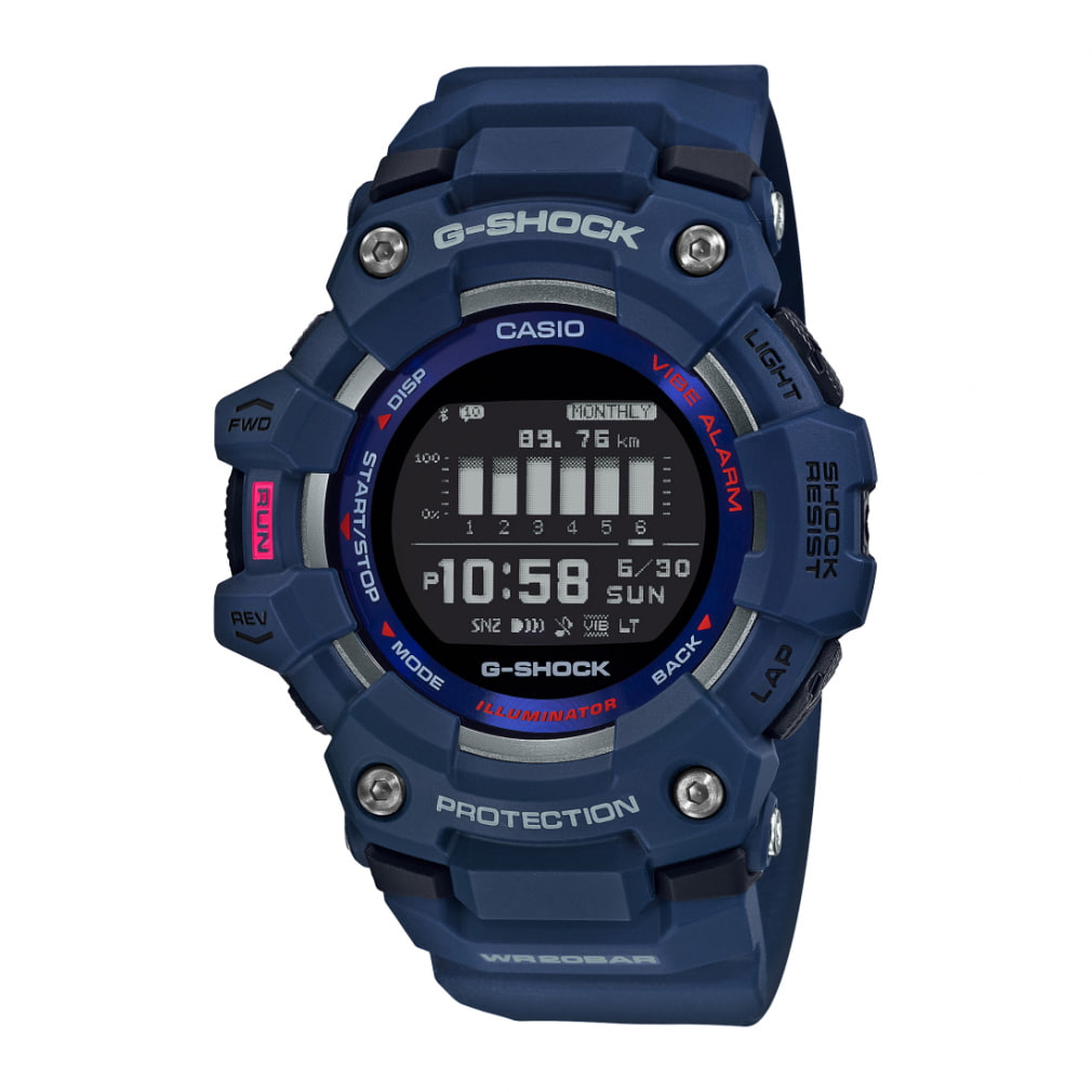 【国内正規品】カシオ G-SHOCK ジーショック GBD-100-2JF G-SQUAD Gスクワッド Bluetooth トレーニング 腕時計 :  ネイビー CASIO