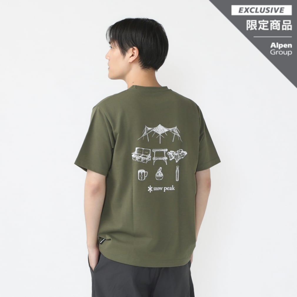 [スノーピーク] アウトドア 半袖Tシャツ GEAR Printed S/S T SHIRT TS-24SU701