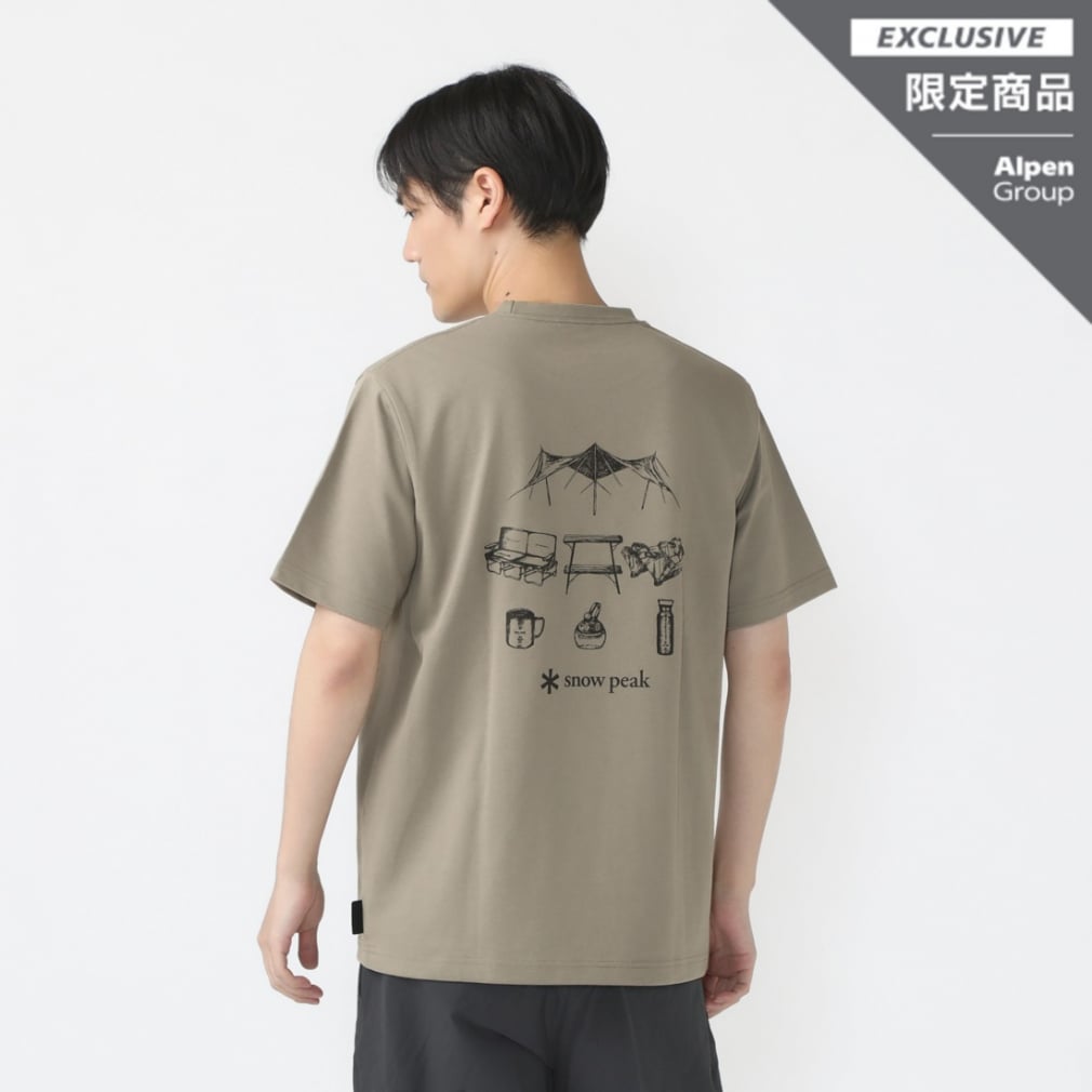 スノーピーク アウトドア 半袖Tシャツ Gear Printed S/S T shirt TS-24SU701 snow peak