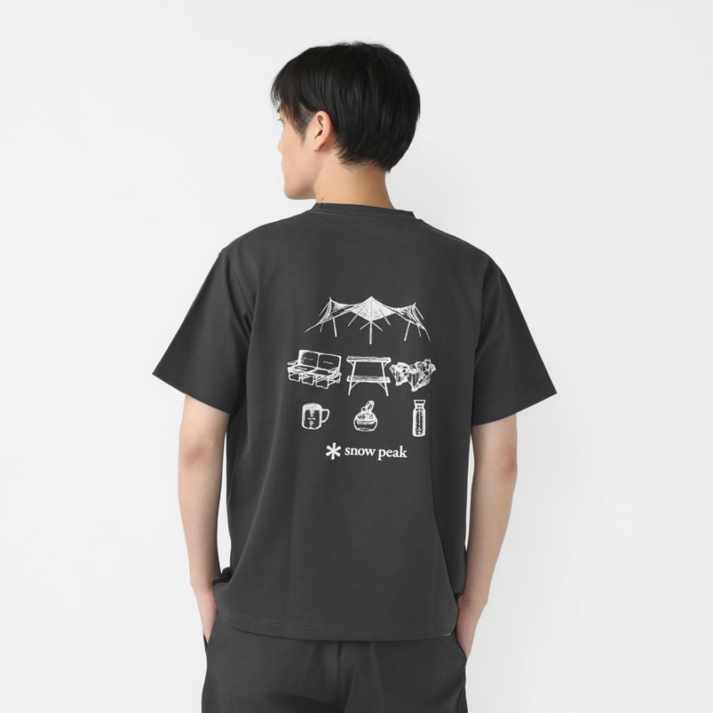 スノーピーク アウトドア 半袖Tシャツ Gear Printed S/S T shirt TS 