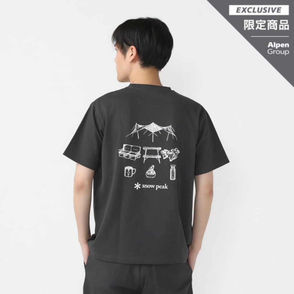 スノーピーク アウトドア 半袖Tシャツ Gear Printed S/S T shirt TS-24SU701 snow peak