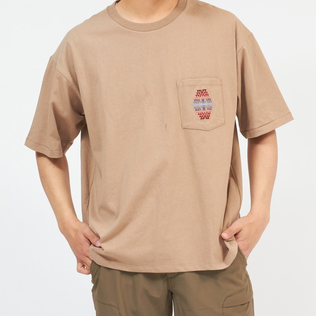 ロゴス アウトドア 半袖Tシャツ Embroidery Pocket Tee 1275-4012