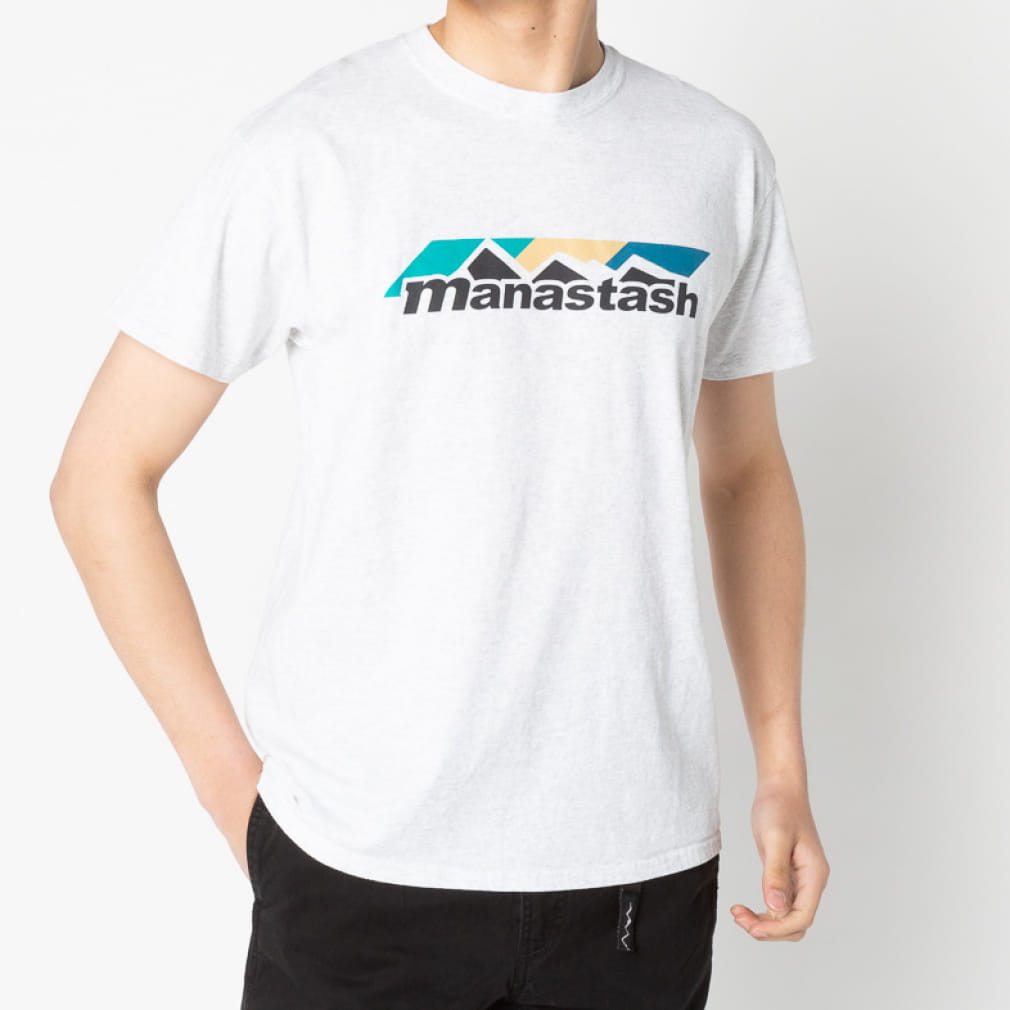 マナスタッシュ メンズ アウトドア 半袖Tシャツ SCHEME LOGO SS T