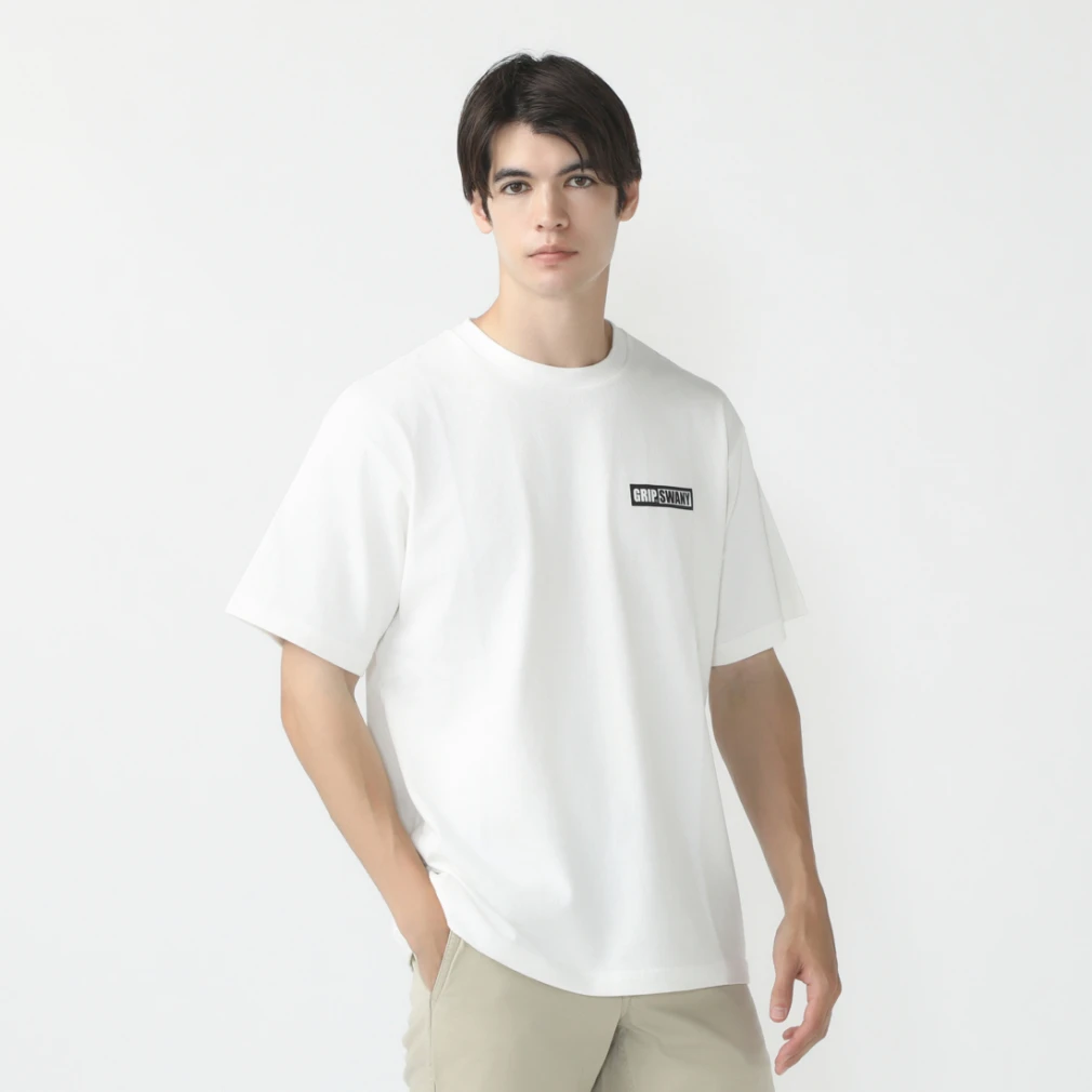 グリップスワニー GRIP SWANY ボックスロゴティー GSC-71 Tシャツ 半袖 ヘビーウエイト メンズ... S White