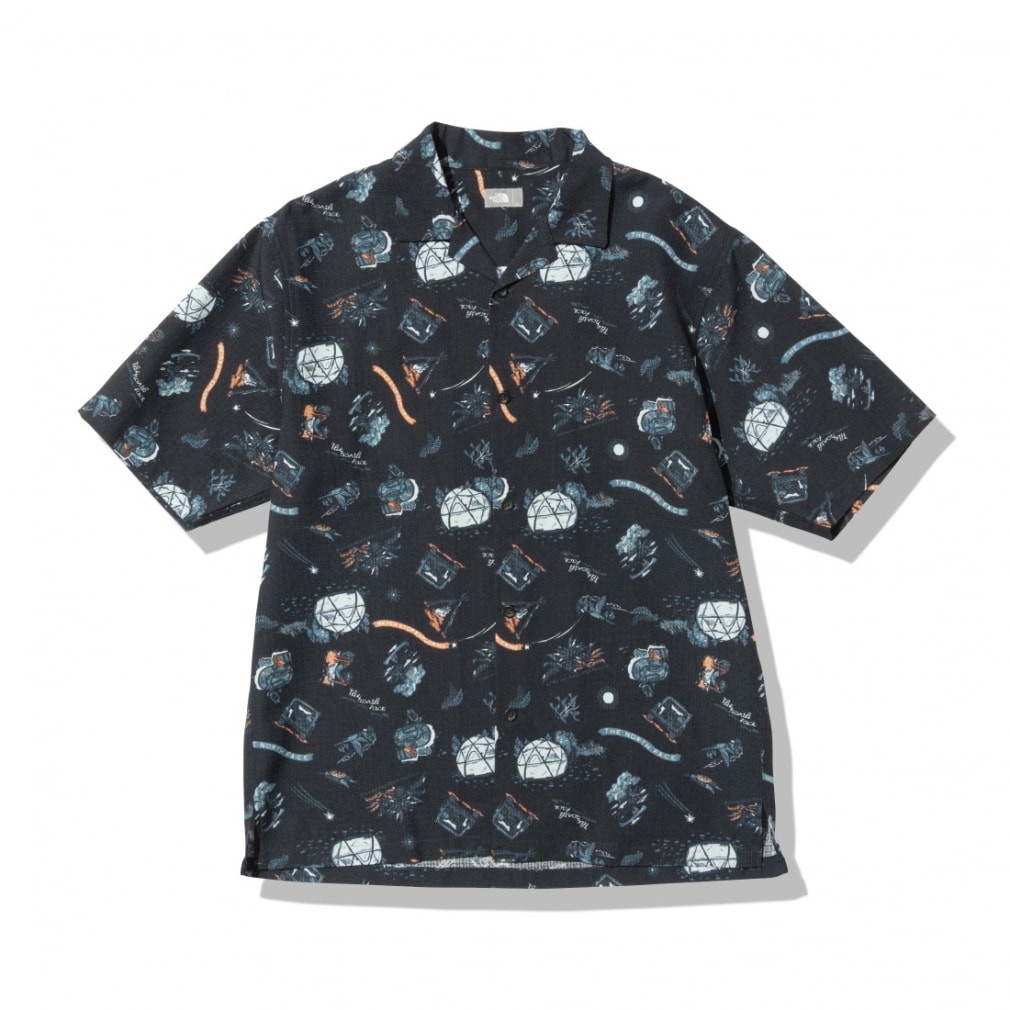 販売注文 S/S Aloha Vent Shirt - BANDANA NEW BLACK (NR22330) The
