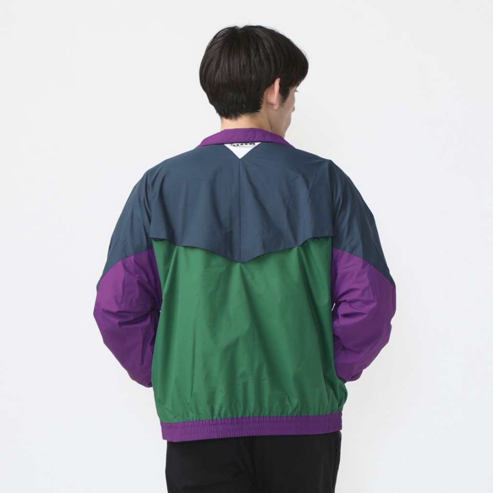 2024春夏 チャムス メンズ アウトドアジャケット レトロスポーツジャケット Retro Sport Jacket CH04-1395 N065 :  ネイビー×ディープグリーン CHUMS