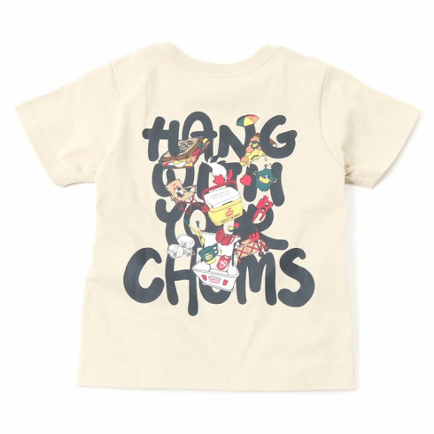 チャムス ジュニア 子供 アウトドア 半袖Tシャツ キッズHWYCスチールクーラーポケットTシャツ CH21-1260 G057 : サンド CHUMS