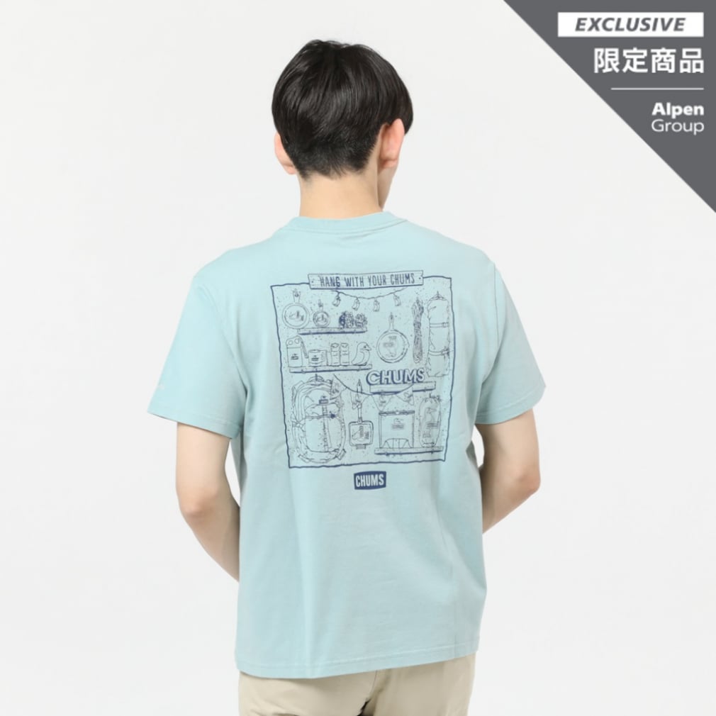 チャムス アウトドア 半袖Tシャツ CHUMS Camp Gear T-Shirt ALPEN SMU ｷｬﾝﾌﾟｷﾞｱT CHUMS｜公式通販  アルペングループ オンラインストア