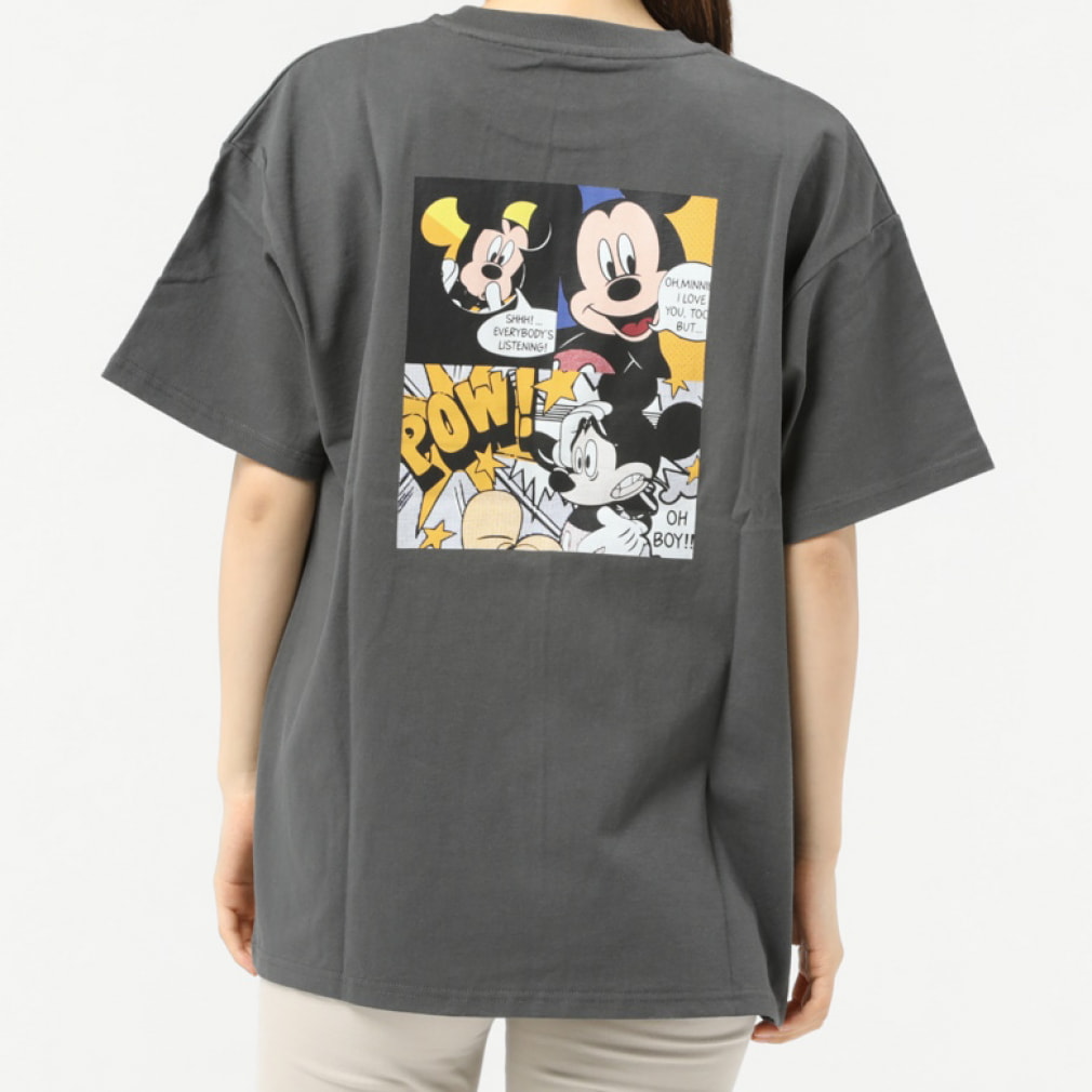 ディズニー レディース 半袖 Tシャツ ヘビーウェイトミッキーBIG Tシャツ DN-9C22003TS スポーツウェア Disney