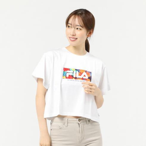 フィラ レディース 半袖 Tシャツ コットンクロップドTシャツ FL