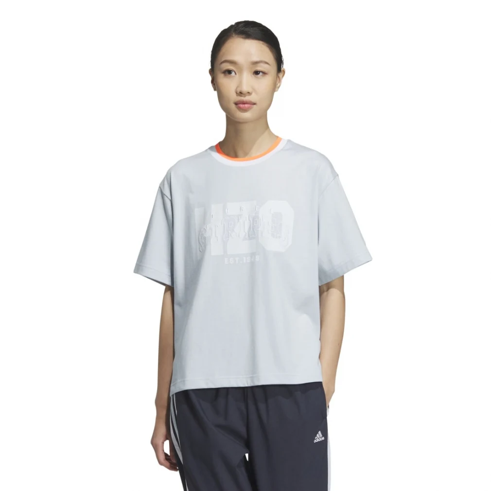 [アディダス] 半袖 Tシャツ カレッジ ルーズフィット シングルジャージー半袖Tシャツ KTX35 レディース