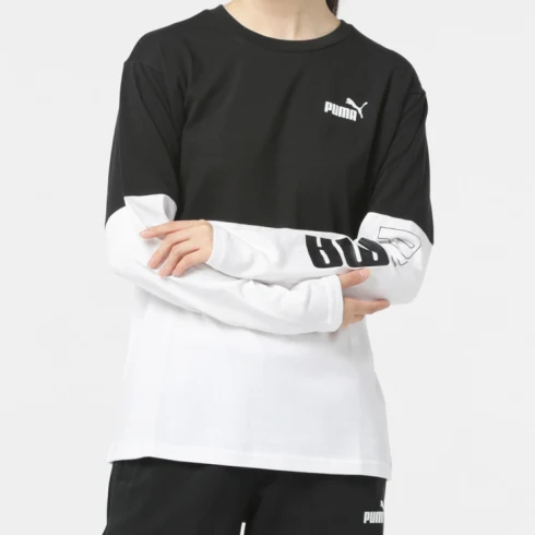 プーマ レディース 長袖 Tシャツ PUMA POWER LS Tシャツ 677705 02 スポーツウェア PUMA 2023fw_pm_cl