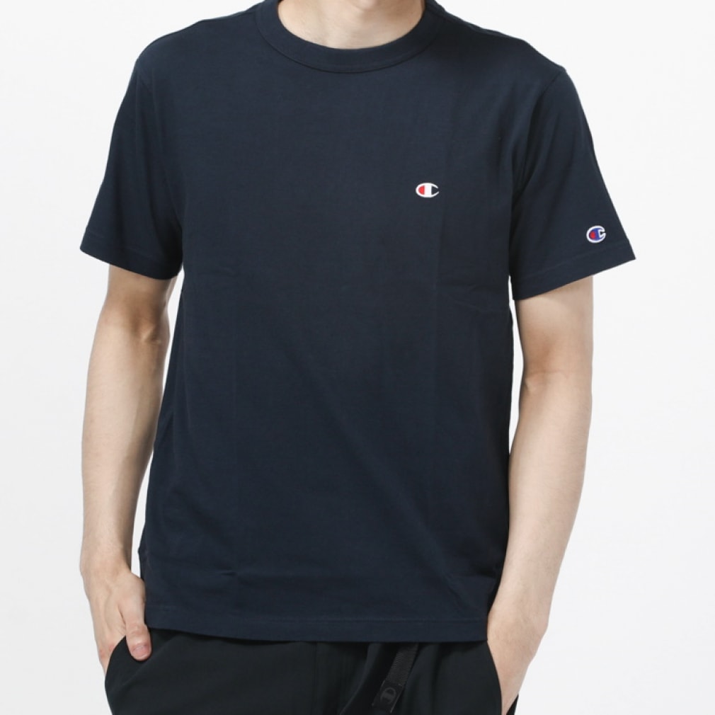 Champion チャンピオン ロゴTシャツ ブルー L スポーツウェア