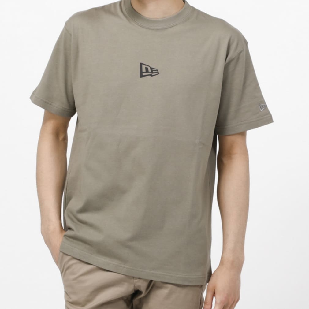 ニューエラ メンズ 半袖 Tシャツ SS COTTON TEE FL MINI PBL BLK PBL 13061478 スポーツウェア ： オリーブ  NEW ERA