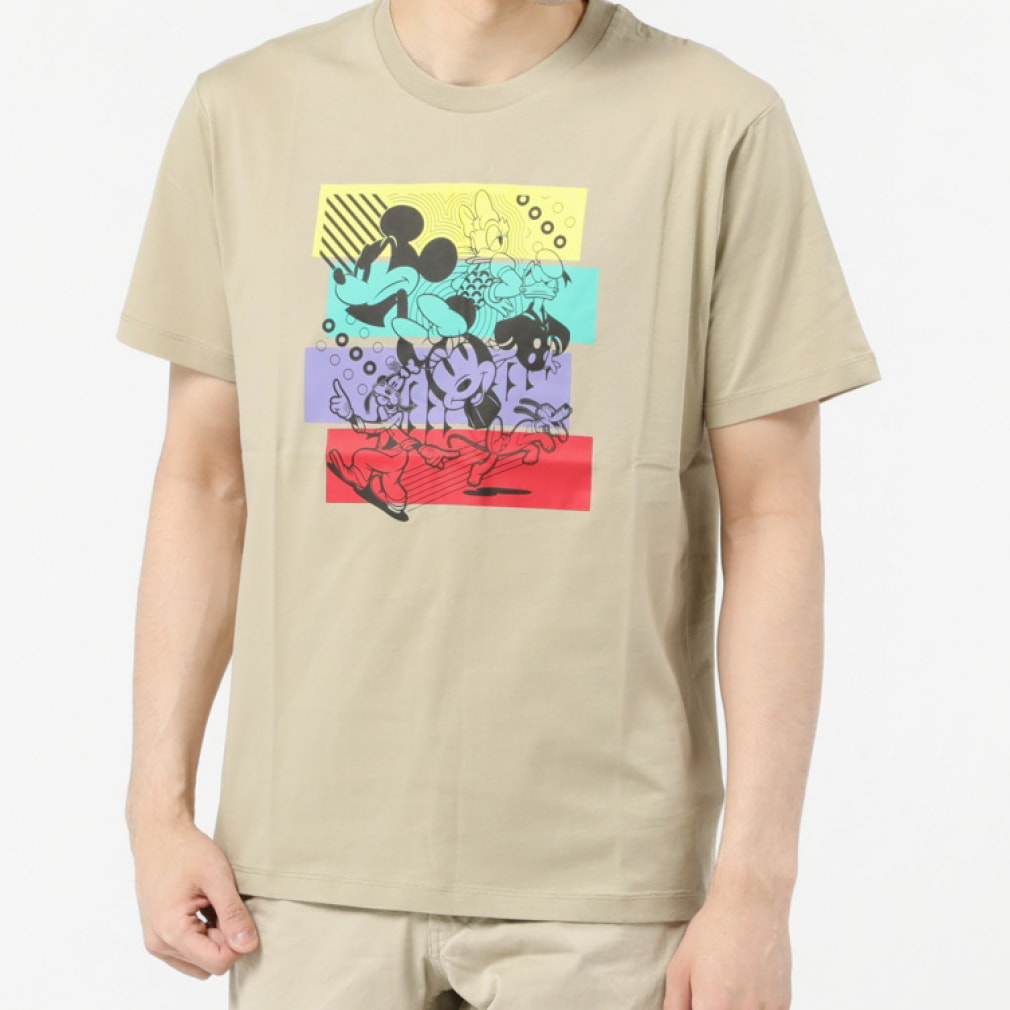 ディズニー メンズ 半袖 Tシャツ コットン ミッキー グラフィック Tシャツ DN-9C12073TS スポーツウェア Disney