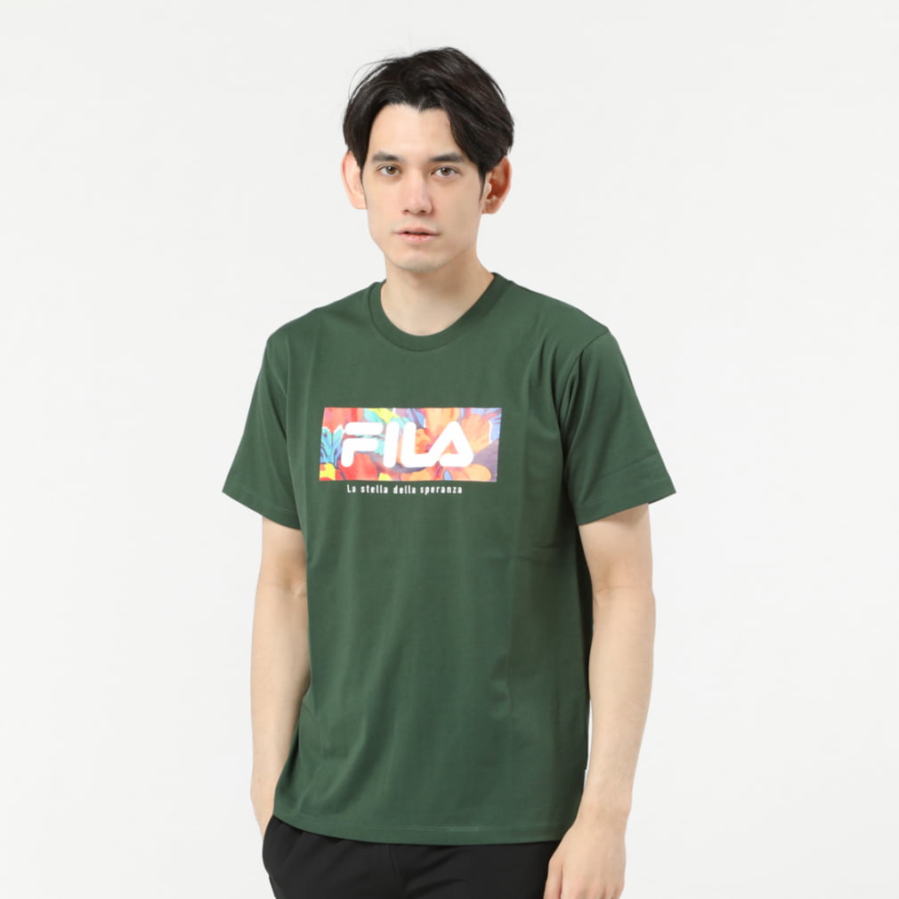 フィラ メンズ 半袖 Tシャツ コットンBOXロゴ Tシャツ FL-9C11103TS