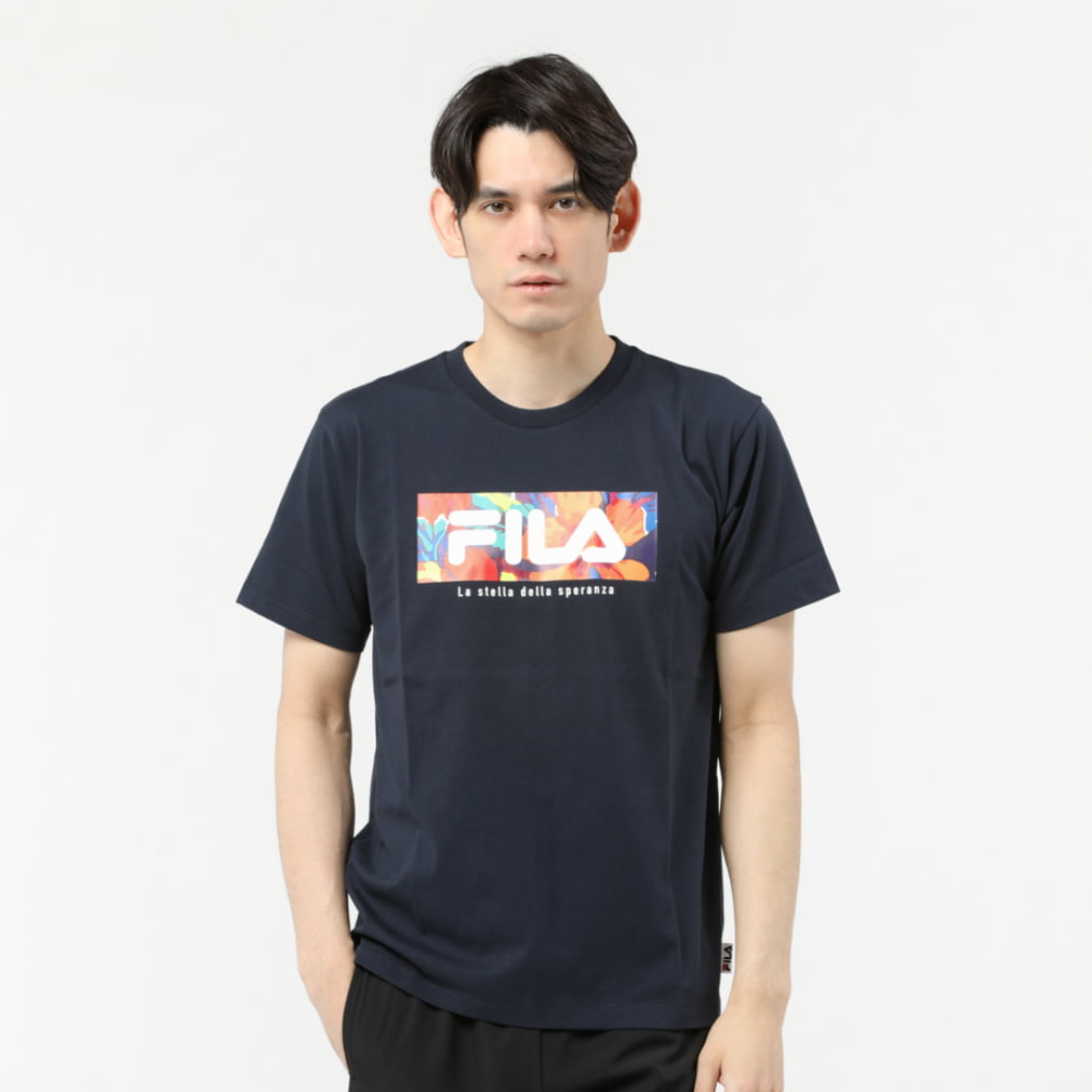 フィラ メンズ 半袖 Tシャツ コットンBOXロゴ Tシャツ FL-9C11103TS