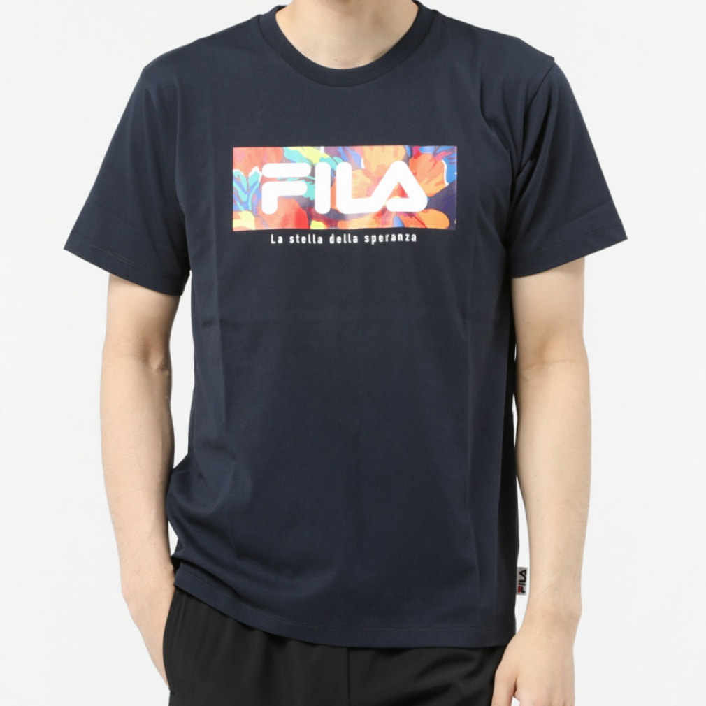 フィラ メンズ 半袖 Tシャツ コットンBOXロゴ Tシャツ FL-9C11103TS スポーツウェア FILA