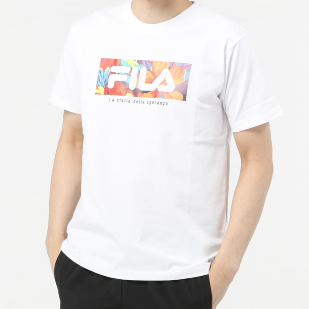 フィラ メンズ 半袖 Tシャツ コットンBOXロゴ Tシャツ FL-9C11103TS スポーツウェア FILA