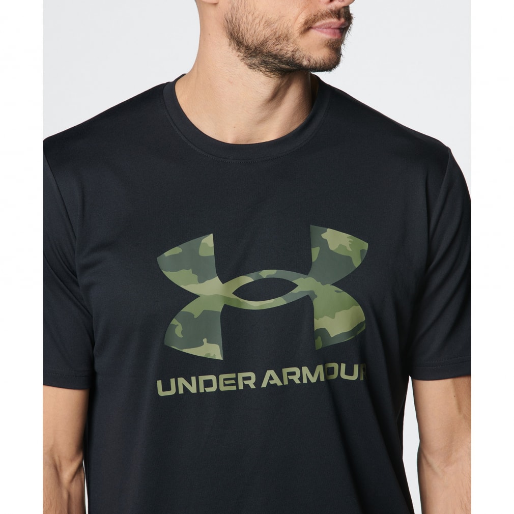 アンダーアーマー メンズ 半袖 機能 Tシャツ UAテック カモ ビッグロゴ ショートスリーブTシャツ 1384797 スポーツウェア UNDER  ARMOUR
