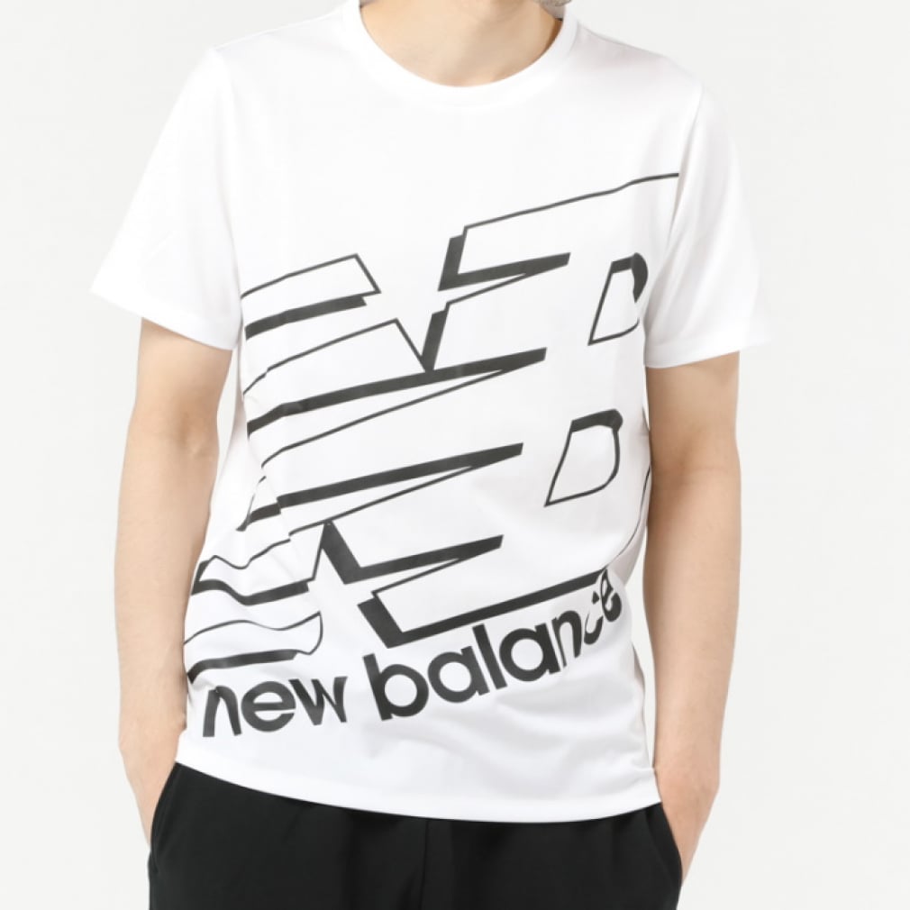 ニューバランス メンズ 半袖 機能 Tシャツ ビッグロゴ ショート