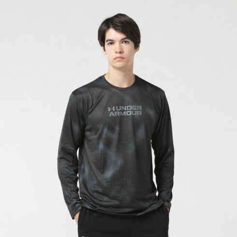 アンダーアーマー メンズ 長袖 機能 Tシャツ UAテック プリント ロングスリーブシャツ 1381358 スポーツウェア UNDER ARMOUR
