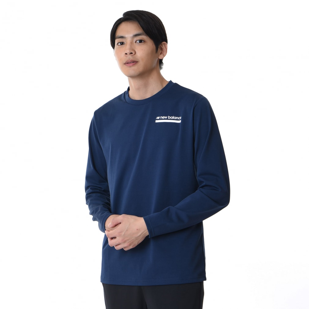 ニューバランス メンズ 長袖 機能 Tシャツ ロングスリーブポリTシャツ AMT33076 スポーツウェア New Balance  2023fw_nb_cl