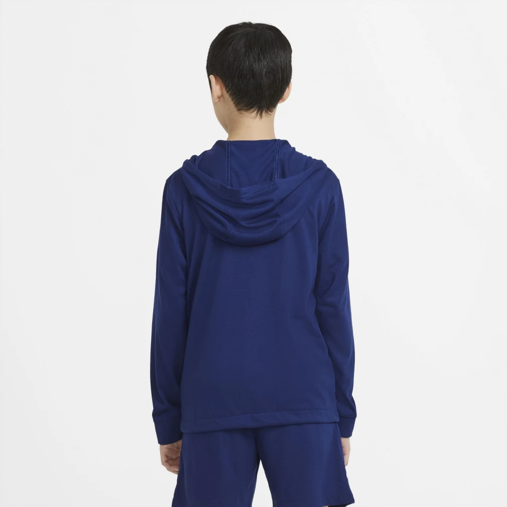 ナイキ ジュニア キッズ 子供 長袖ジャージジャケット YTH NSW L/S ジャージ フルジップ フーディ DA0801 スポーツウェア パーカー Nike 2023fw_nk_cl ダークブルー 150cm