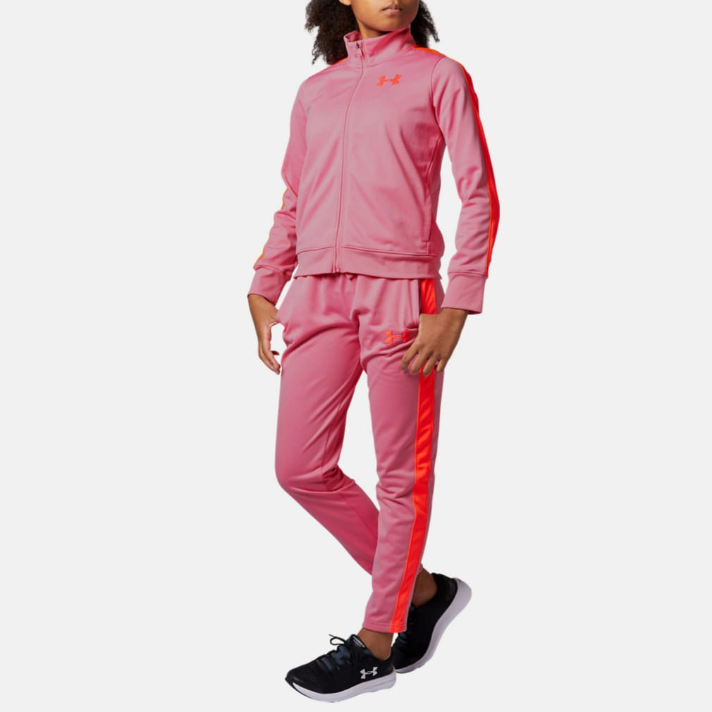 アンダーアーマー ジュニア キッズ 子供 ジャージ上下セット Girls用 Ua Knit Track Suit 691 スポーツウェア ピンク ピンク Under Armour 公式通販 アルペングループ オンラインストア