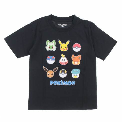 ファインプラス ジュニア キッズ 子供 半袖 Tシャツ ポケモン KIDS パルデアフェイス Tシャツ 22863164 60 スポーツウェア : ブラック Fine Plus ブラック 100cm