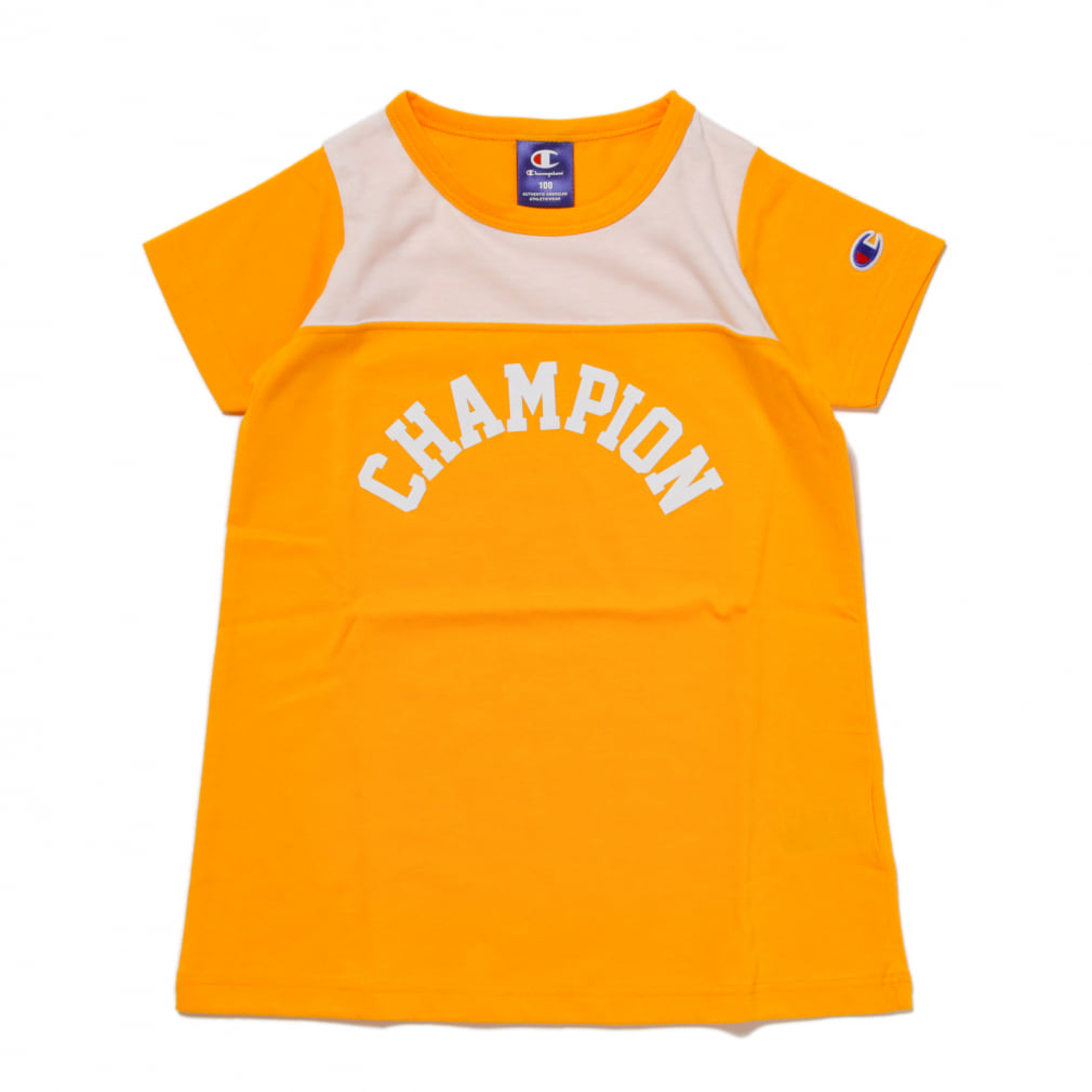 チャンピオン ジュニア キッズ 子供 半袖tシャツ チャンピオンアーチプリントワンピース Ck T355 スポーツウェア Champion 公式通販 アルペングループ オンラインストア