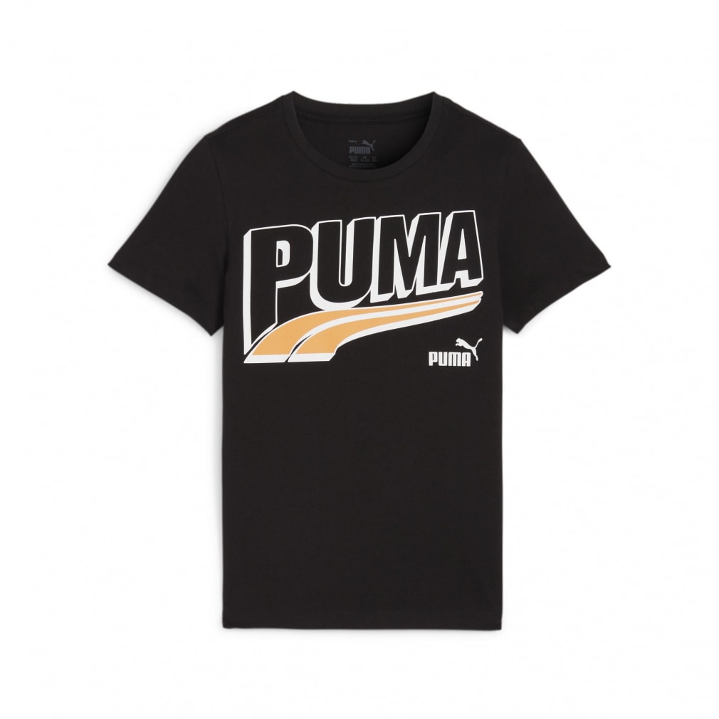 プーマ ジュニア キッズ 子供 半袖 Tシャツ ESS+ MID 90s ロゴ グラフィック Tシャツ  681316 スポーツウェア PUMA