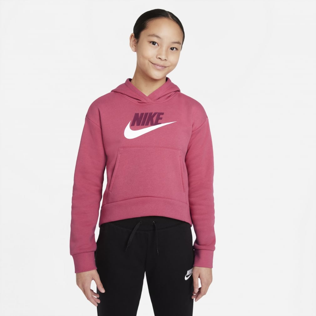 ナイキ ジュニア キッズ 子供 スウェットパーカー Yth ガールズ Nsw クラブ Hbr フリース L S フーディ Dc76 スポーツウェア Nike 公式通販 アルペングループ オンラインストア