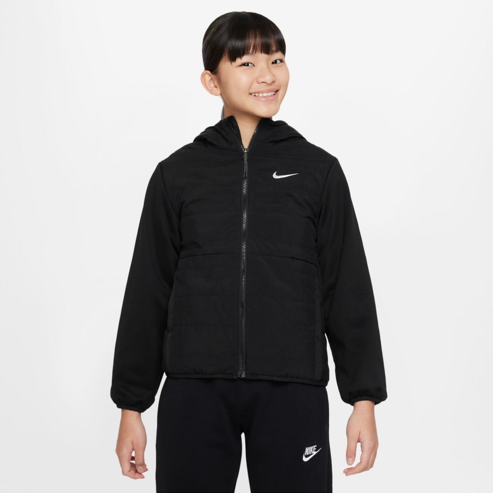 ナイキ トレーニング ダウン ベンチコート L ブラック NIKE フード