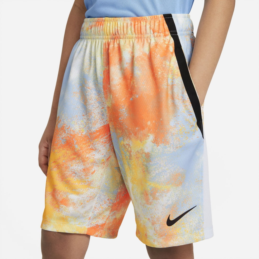 ナイキ ジュニア キッズ 子供 スウェットクォーターパンツ Yth Dri Fit ショート Aop Rtlp Da0440 085 スポーツウェア オレンジ Nike 公式通販 アルペングループ オンラインストア